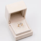 Vintage Diamantring aus 9 Karat Gelbgold (0.20 Karat), 70er Jahre