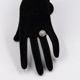 Vintage-Diamant-Blumenring (0.90 ctw) aus 14 Karat Weißgold, 60er Jahre