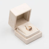 Anello vintage harem in oro rosa 14k con smeraldi, perline e rubini