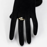 Anello vintage contrarier in oro giallo 14k con diamanti (0,30ctw), anni '70