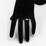 Anello vintage solitario in oro giallo 14k con diamante (0,15ct), anni '70