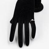 Anello vintage in oro bianco 9k con diamanti (0,15ctw)