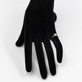 Anello vintage in oro bianco 9k con diamanti (0,15ctw)