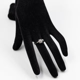 Anello vintage in oro bianco 14k con diamanti (0,45ctw)