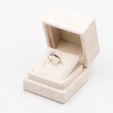 Anello vintage in oro bianco 14k con diamanti (0,45ctw)