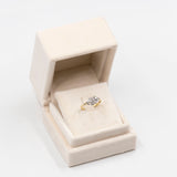 Bague vintage en or jaune 14 carats et diamants (0,15 ct), 70