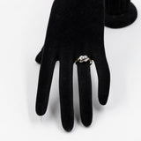 Bague vintage en or jaune 14 carats et diamants (0,15 ct), 70