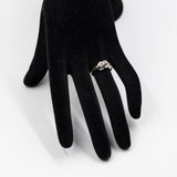 Bague vintage en or jaune 14 carats et diamants (0,15 ct), 70