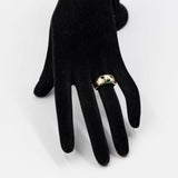 Bague vintage en or jaune 14 carats avec saphir, rubis, émeraude et diamants. Années 70