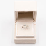 Vintage-Ring aus 18 Karat Weißgold mit Diamanten (0.24 ct), 60er Jahre