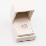Vintage-Ring aus 18 Karat Weißgold mit Diamanten (0.24 ct), 60er Jahre