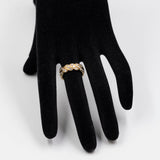 Vintage-Eternelle-Ring aus 18-karätigem Gelbgold mit Diamanten (0,70 ctw), 70er Jahre