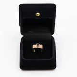 Vintage-Granatring aus 9-karätigem Gelbgold, 50er Jahre