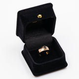 Vintage-Granatring aus 9-karätigem Gelbgold, 50er Jahre