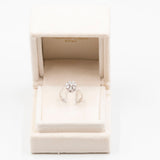 Anello vintage in oro bianco 14k con diamanti (0,50ctw), anni '70