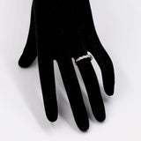 Vintage-Ring aus 18 Karat Weißgold mit Diamanten (0.24 ct), 60er Jahre