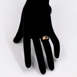 Vintage-Granatring aus 9-karätigem Gelbgold, 50er Jahre