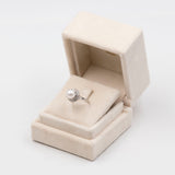 ANELLO vintage CON PERLA IN PLATINO 900 E DIAMANTI (0.40 CTW), anni '60