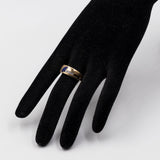 ANELLO A FASCIA VINTAGE IN ORO GIALLO 8K CON LAPISLAZZULO E ZIRCONI BIANCHI ANNI 70'/80'