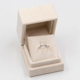 Anello vintage in oro bianco 14k con diamanti (0,08ctw)