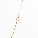 Vintage-Halskette aus 8-karätigem Gold mit Tigeraugensteinen, 70er Jahre