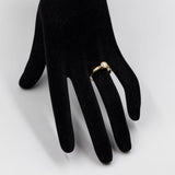 Anello vintage solitario in oro giallo 14k con diamante di 0,25ct, anni '70