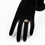 Vintage-Ring aus 14 Karat Gelbgold mit Topas, Turmalin und Diamant, 70er Jahre