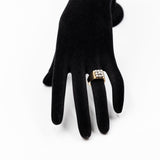 Vintage-Ring aus 14-karätigem Gelb- und Weißgold mit Diamanten im Brillantschliff (ca. 0.40 ctw), 70er Jahre