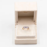 Anello vintage in oro giallo 9k con tanzaniti (1.20ctw)