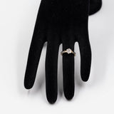 Anello vintage in oro giallo 9k con diamanti (0,45ctw)