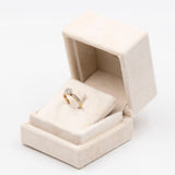 Anello vintage in oro giallo 9k con diamanti (0,45ctw)