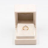 Anello vintage in oro giallo 9k con diamanti (0,45ctw)