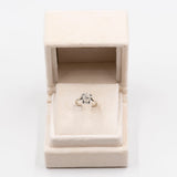 Antiker Solitärring aus 18 Karat Weißgold mit Diamant im Rosenschliff (0,50 ct), 20er/30er Jahre