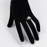 Anello vintage in oro bianco 14k con diamanti (0,90ctw), anni '60