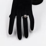 Antiker Solitärring aus 18 Karat Weißgold mit Diamant im Rosenschliff (0,50 ct), 20er/30er Jahre