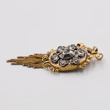 Antiker Anhänger aus 14-karätigem Gold und Silber mit Diamanten im Rosenschliff, Ende des 800. Jahrhunderts