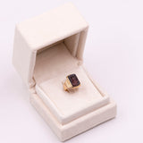 Vintage-Ring aus 18 Karat Gelbgold mit graviertem Karneol, 40er/50er Jahre