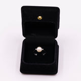 Vintage-Ring aus 18 Karat Weißgold mit Perlen und Diamanten, 60er Jahre