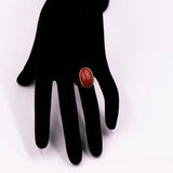 Vintage-Ring aus 18-karätigem Gold mit roter Koralle, 60er Jahre