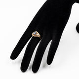 Vintage-Ring aus 14-karätigem Gelbgold mit Saphir (0.70 ct) und Diamanten (0.15 ct), 70er Jahre