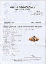 ANELLO IN ORO GIALLO 18K CON DIAMANTE CENTRALE FANCY BROWN A GOCCIA (0.82CT) E DIAMANTI (0.14CTW), ANNI ‘80/‘90
