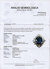 Anello ballerina vintage in platino con zaffiro (1.15ct) e diamanti (0.80ctw), anni ‘80/‘90