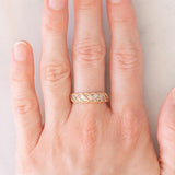 Anello vintage in oro giallo 18K con diamanti (0.50ctw), anni ‘70/‘80