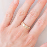 Anello vintage in oro giallo 18K con diamanti (0.50ctw), anni ‘70/‘80