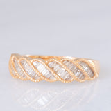 Anello vintage in oro giallo 18K con diamanti (0.50ctw), anni ‘70/‘80
