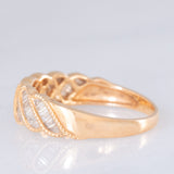 Anello vintage in oro giallo 18K con diamanti (0.50ctw), anni ‘70/‘80