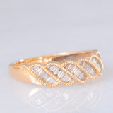 Anello vintage in oro giallo 18K con diamanti (0.50ctw), anni ‘70/‘80