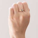 Antiker Solitär aus 18 Karat Gelbgold mit altem Diamanten im Minenschliff (ca. 0.22 ct), Anfang des 900. Jahrhunderts