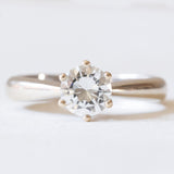 Vintage-Solitär aus 18 Karat Weißgold mit Diamant im Brillantschliff (ca. 0.75 ct)