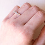 Vintage-Diamantring aus 18-karätigem Weißgold (ca. 0.15 ctw), 60er/70er Jahre